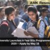 Nagaland University Launches 4-Year BSc Programmes Under NEP 2020 – Apply by May 18