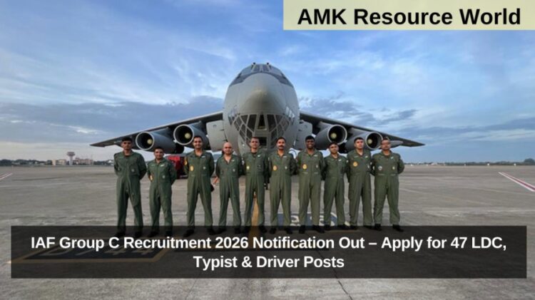 IAF Group C Recruitment 2026 Notification Out – Apply for 47 LDC, Typist & Driver Posts