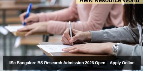 IISc Bangalore BS Research Admission 2026 Open – Apply Online