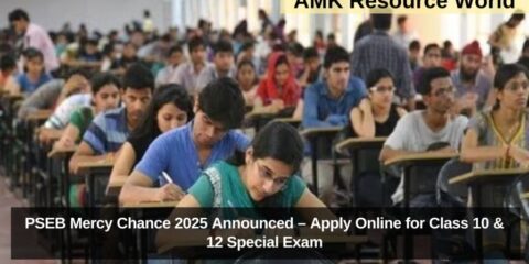 PSEB Mercy Chance 2025 Announced – Apply Online for Class 10 & 12 Special Exam