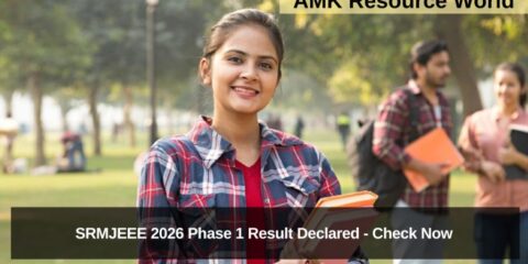 SRMJEEE 2026 Phase 1 Result Declared - Check Now
