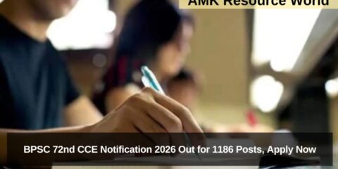 BPSC 72nd CCE Notification 2026 Out for 1186 Posts, Apply Now