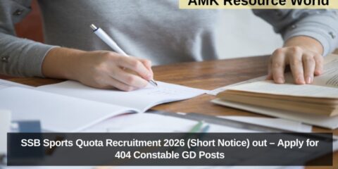 SSB Sports Quota Recruitment 2026 (Short Notice) out – Apply for 404 Constable GD Posts