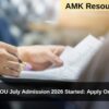 IGNOU July Admission 2026 Started: Apply Online