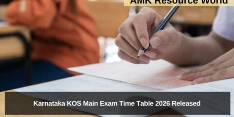 Karnataka KOS Main Exam Time Table 2026 Released